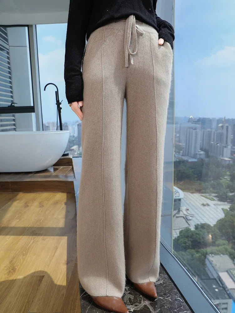 100% Mink Cashmere Pants