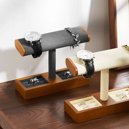 Wooden Collectors Watch & Ring Display